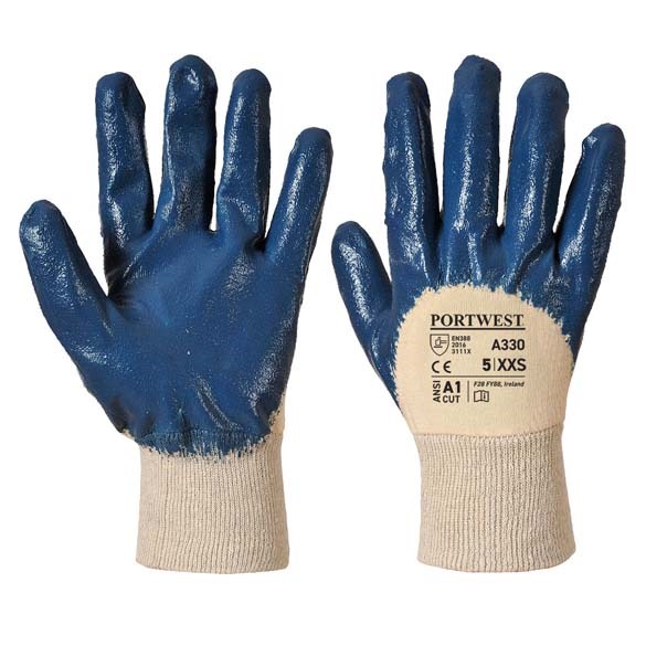 Nitrile Light Knitwrist Glove