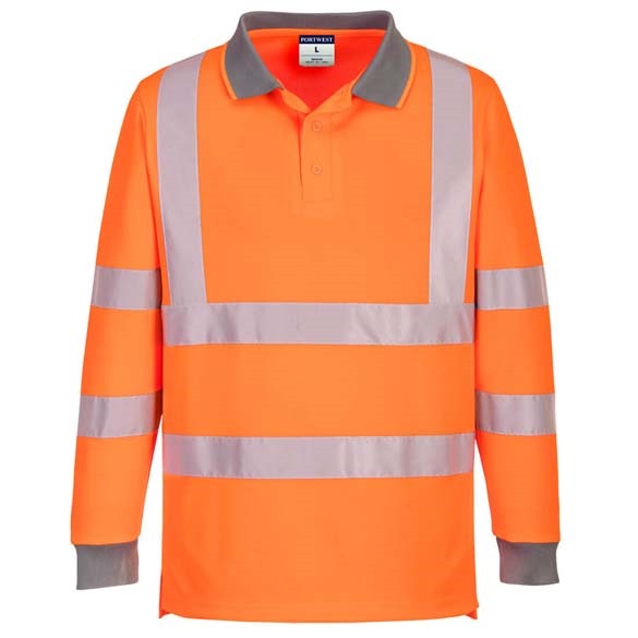 Eco Hi-Vis L/S Polo  (Pk6)