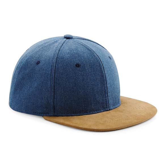 Suede peak snapback