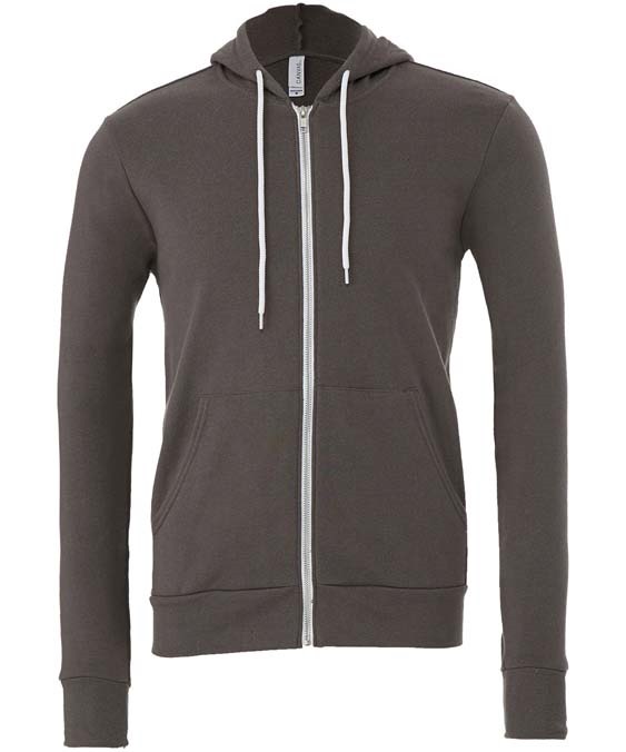 Unisex polycotton fleece full-zip hoodie