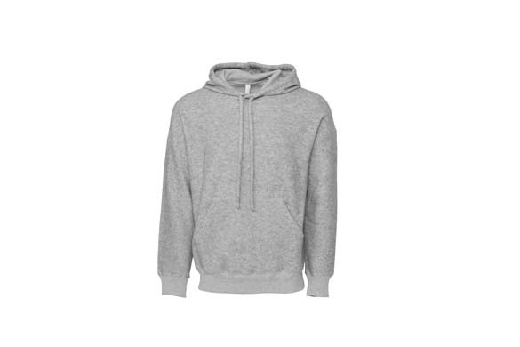 Unisex sueded fleece pullover hoodie