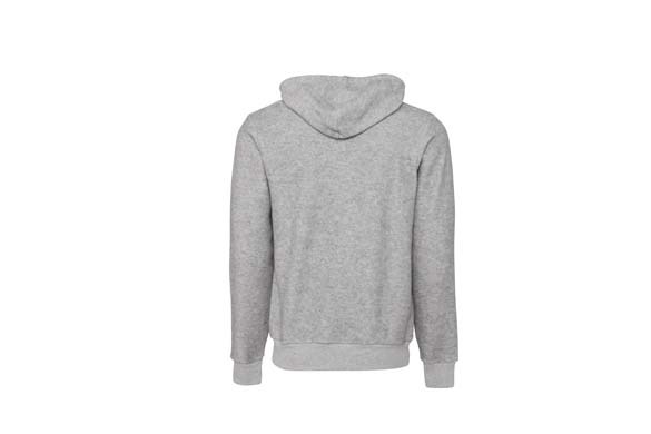 Unisex sueded fleece full-zip hoodie