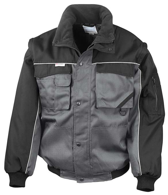 Work-Guard zip sleeve heavy-duty pilot jacket