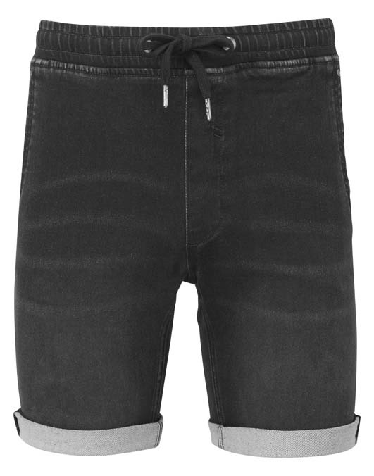 Men’s denim drawstring shorts