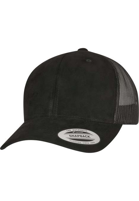 Imitation suede leather trucker cap (6606SU)